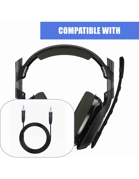 Cable de Audio AUX 1.83m CJP-Geek 3.5mm Negro para Auriculares