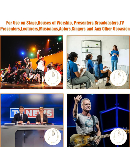 Auriculares con micrófono Akoree para cabeza, 2 paquetes, 1.5m