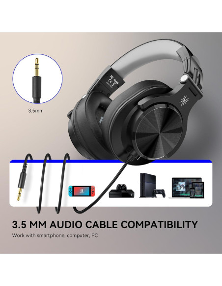 Auriculares OneOdio A71D con Cable para Estudio y DJ - Negro