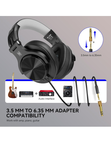 Auriculares OneOdio A71D con Cable para Estudio y DJ - Negro