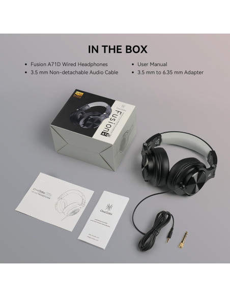 Auriculares OneOdio A71D con Cable para Estudio y DJ - Negro