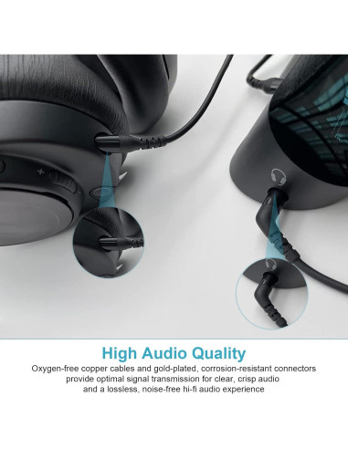 Cable de audio 3.5mm TRS a TRRRS SteelSeries Arctis Nova 1.5m