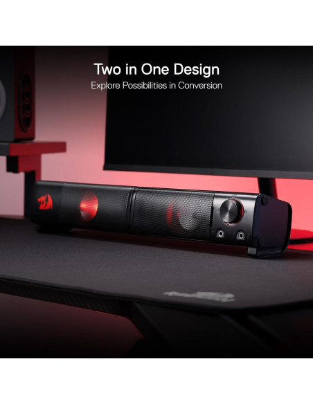 Altavoces Redragon GS550 2.0 Canales USB con LED Rojo