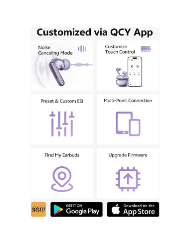 Auriculares Inalámbricos QCY MeloBuds N70 con ANC y Bluetooth 6.0
