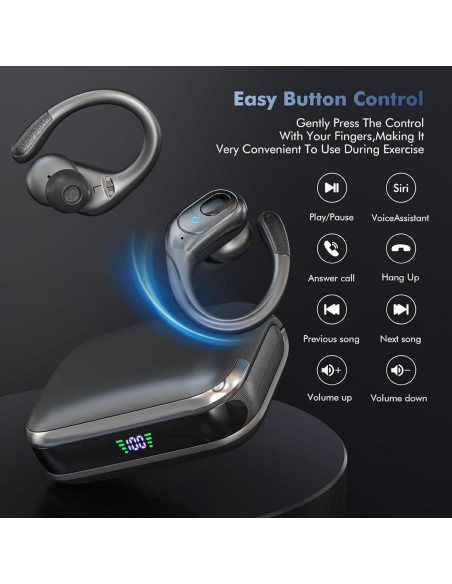 Auriculares Inalámbricos Bluetooth 5.4 Sajawass BX31 IPX7 75h