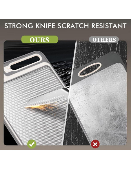 Conjunto de Tablas de Cortar 2 en 1 XIAPIA - Acero Inoxidable y Plástico