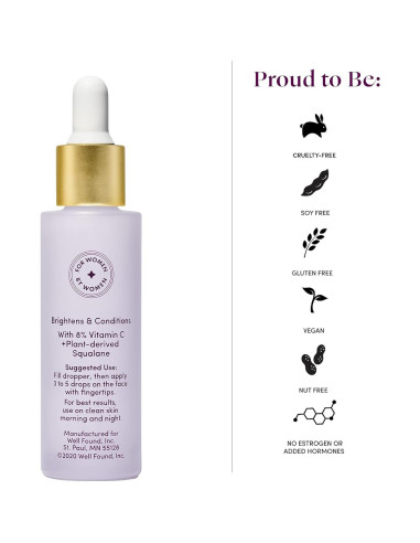 Sérum Facial Womaness 30ml - Iluminador Vitamina C 8% y Escualano