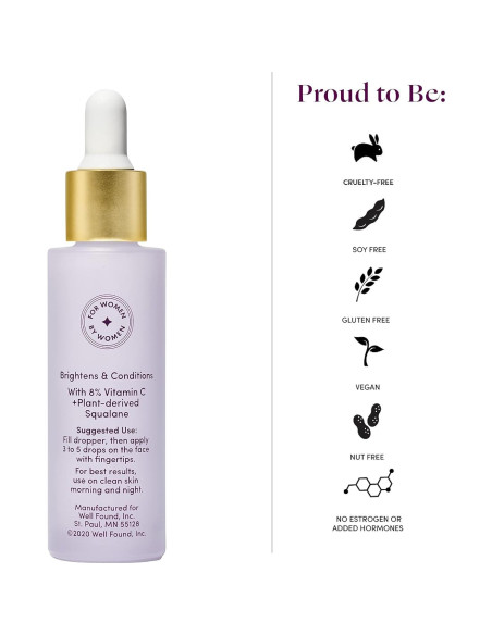 Sérum Facial Womaness 30ml - Iluminador Vitamina C 8% y Escualano