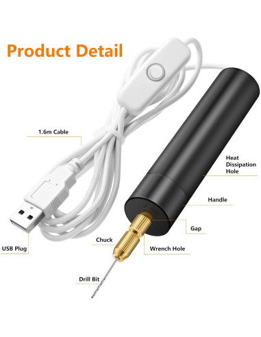 Juego de Taladro Eléctrico Honoson con 8 Brocas 0.8-1.2mm