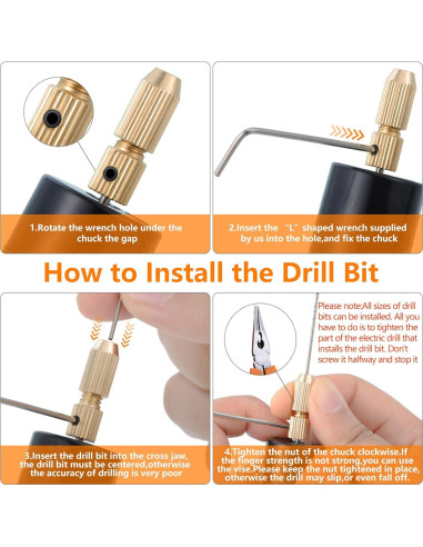 Juego de Taladro Eléctrico Honoson con 8 Brocas 0.8-1.2mm
