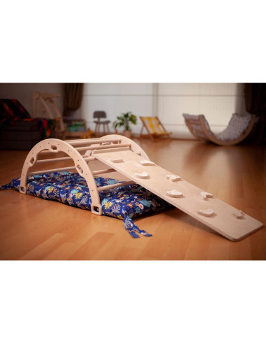 Arco de Escalada de Madera Kidodido con Rampa y Almohada
