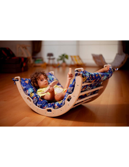 Arco de Escalada de Madera Kidodido con Rampa y Almohada