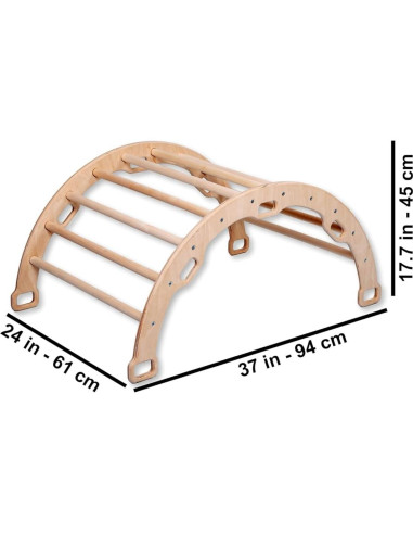 Arco de Escalada de Madera Kidodido con Rampa y Almohada