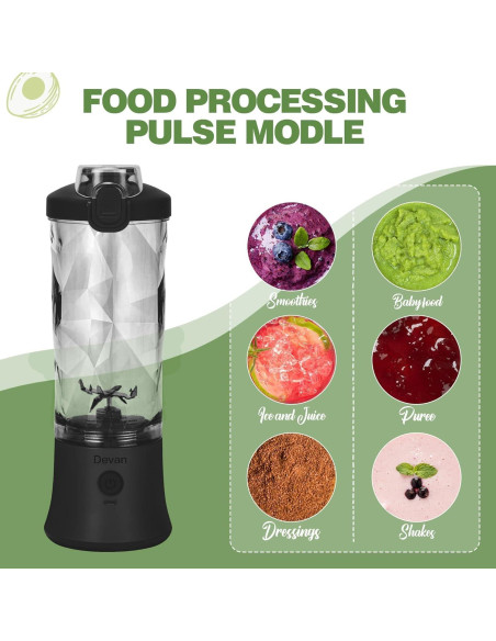 Licuadora portátil Devan 20 oz impermeable libre de BPA