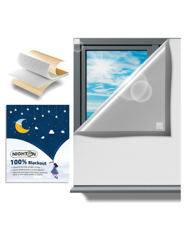 Cortinas de Oscurecimiento Portátiles NIGHTON 145x180cm Blancas