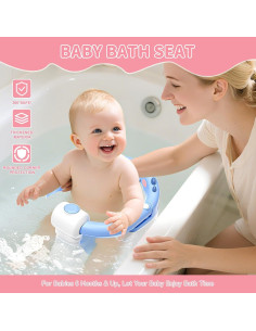 Asiento de Baño Antideslizante para Bebés TPN Rosa 6+ Meses 2