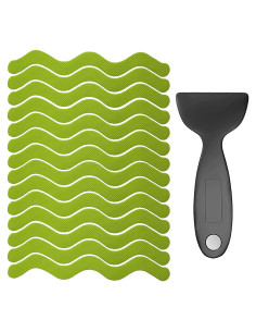 Pegatinas Antideslizantes para Bañera Ding Xi - 24 Tiras Verde