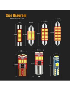 Kit de 40 Bombillas LED DODOFUN 12V 6000K para Coches 2