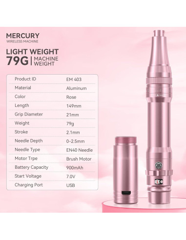 Kit de Maquillaje Permanente Inalámbrico Charme Princesse EK403-4