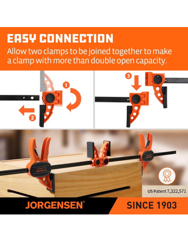 Abrazaderas de Madera Jorgensen E-Z Hold 4 Pzas 150 kg