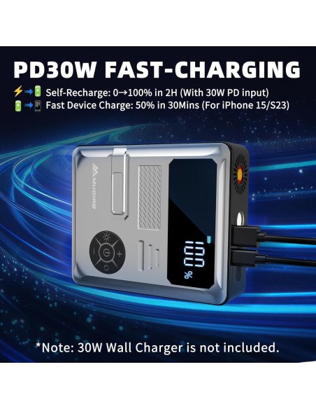 Arrancador de Salto MUDIRO M-JC3 con Compresor 6000A 150PSI