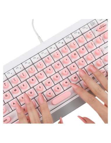 64 Calcomanías Elevadas para Teclado Hpmjz Rosa Silicona