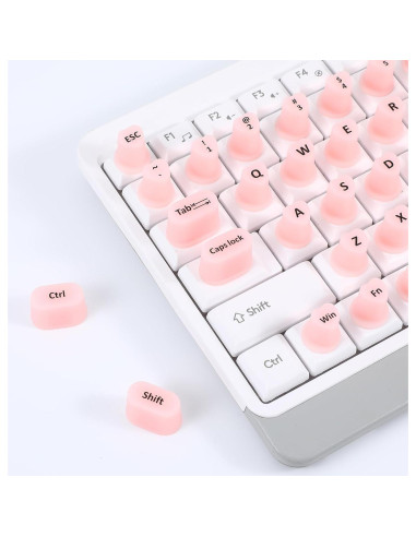 64 Calcomanías Elevadas para Teclado Hpmjz Rosa Silicona