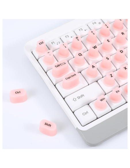 64 Calcomanías Elevadas para Teclado Hpmjz Rosa Silicona
