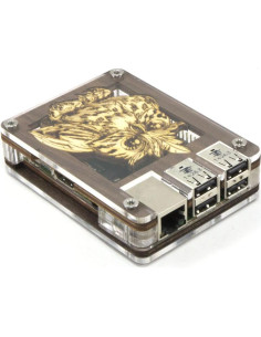 Carcasa Cebra Arquímides C4Labs para Raspberry Pi 3B+ y 2 con Disipadores 2