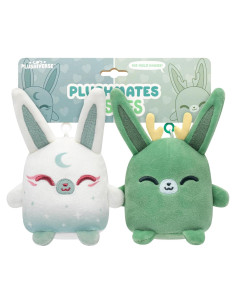 Llaveros de Peluche TeeTurtle Plushmates Besties - Jackalope y Conejo de Luna