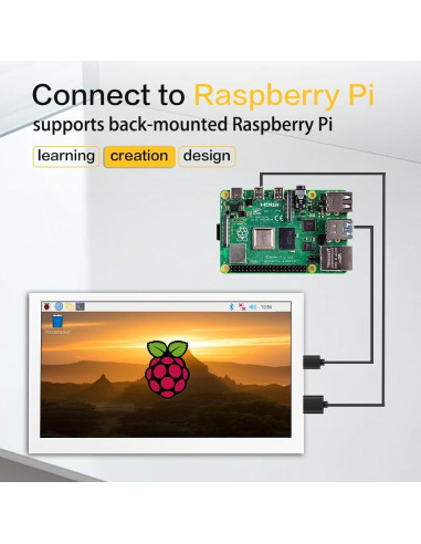 Monitor Portátil 7" Lesown P70CW-T IPS Táctil 1024x600