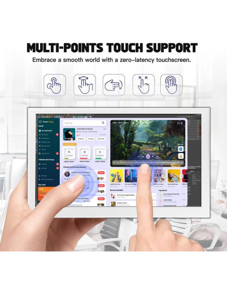 Monitor Portátil 7" Lesown P70CW-T IPS Táctil 1024x600