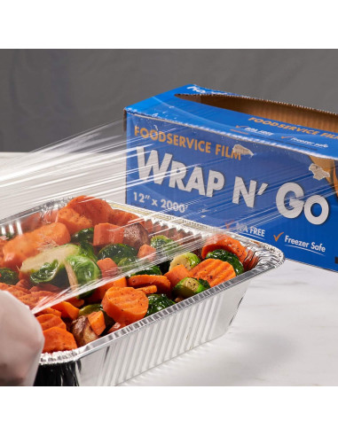 Película de Alimentos Karat WRAP N GO 30.48 cm x 609.6 m con Cortador