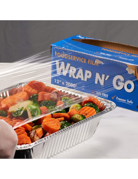 Película de Alimentos Karat WRAP N GO 30.48 cm x 609.6 m con Cortador