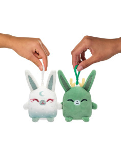 Llaveros de Peluche TeeTurtle Plushmates Besties - Jackalope y Conejo de Luna 2
