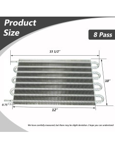 Enfriador de Aceite MAGQOO Universal 8 Filas 39.37x25.4cm 2