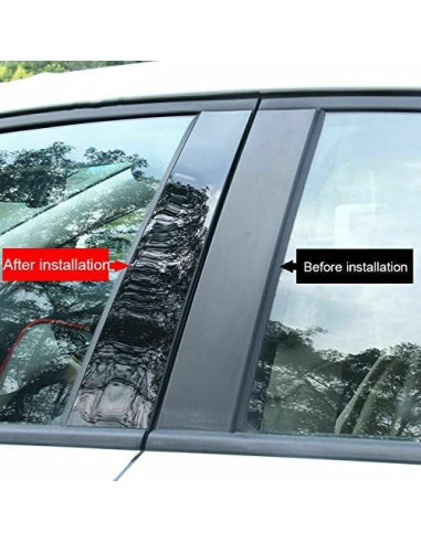 Cubierta de Pilar Ventana Exterior Toyota Tundra 2007-2021 Negro