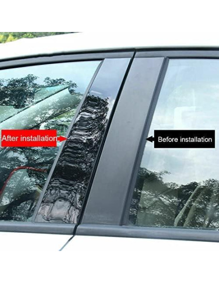 Cubierta de Pilar Ventana Exterior Toyota Tundra 2007-2021 Negro