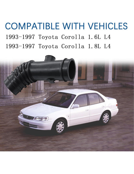 Manguera de entrada de limpiador FIQAPJ para Toyota Corolla 1.6L/1.8L