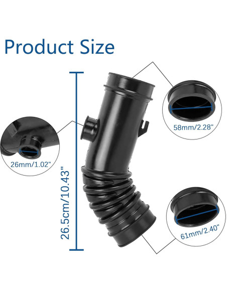 Manguera de entrada de limpiador FIQAPJ para Toyota Corolla 1.6L/1.8L