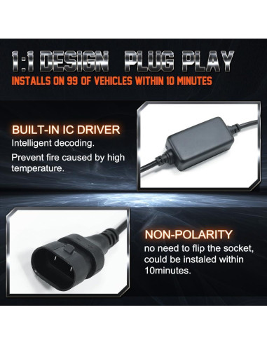 Luces Antiniebla VCSZKXLY 9005 Alta Potencia para Toyota RAV4 2013-2015