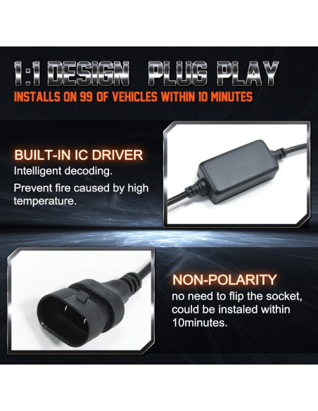 Luces Antiniebla VCSZKXLY 9005 Alta Potencia para Toyota RAV4 2013-2015