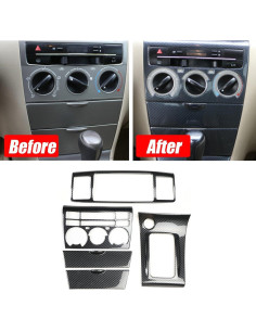 Conjunto de Calcomanías Fibra de Carbono Bayyee para Toyota Corolla 2003-2008 2