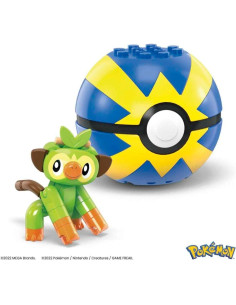 Mega Construx Pokémon Grookey Set de Construcción con Poké Ball 2