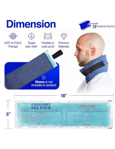 Paquete de Hielo Reutilizable Flexible Accurate 12.7x45.7cm