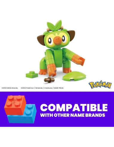 Mega Construx Pokémon Grookey Set de Construcción con Poké Ball
