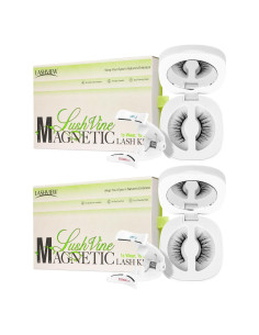 Pestañas Magnéticas LASHVIEW Naturales Reutilizables 2 Paquetes