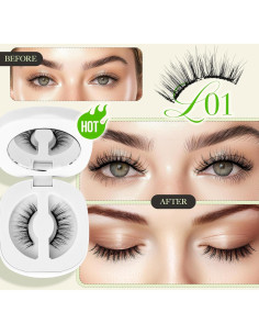 Pestañas Magnéticas LASHVIEW Naturales Reutilizables 2 Paquetes 2