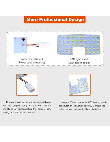 Luz LED Interior Toyota ZEN HON 6000K para Tacoma RAV4 BZ4X