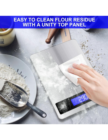 Escala de Cocina Digital 10kg Ionsno, Precisión 1g, Acero Inoxidable